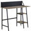 Bureau spacieux en chêne rustique et noir pour diverses activités de bureau