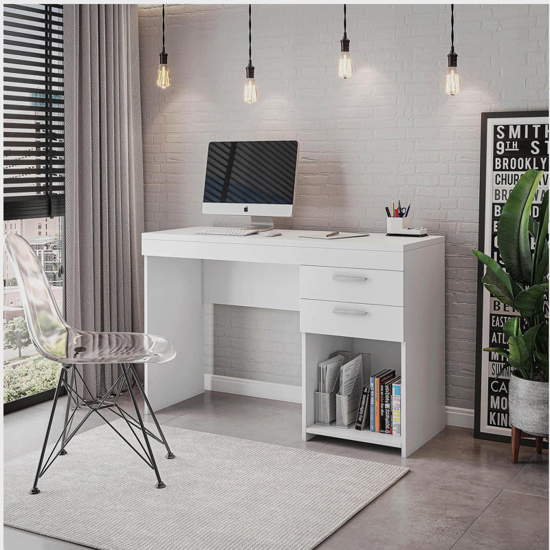 Poste de travail avec rangement Techni Mobile, Blanc