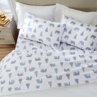Flannel Geometric Sheet Set