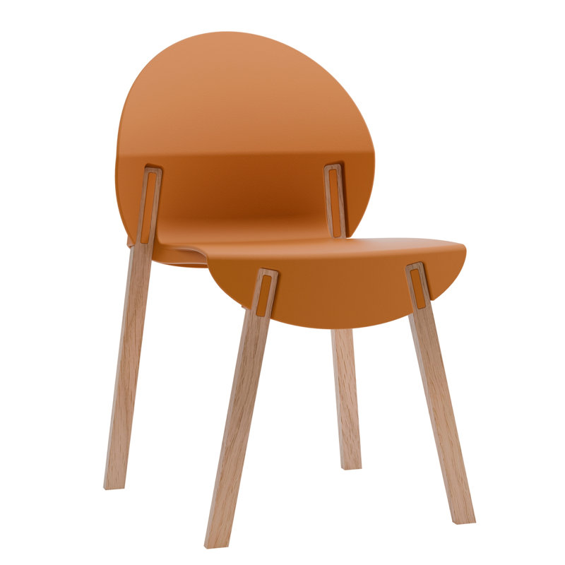 Ensemble de 4 chaises, Orange tropical