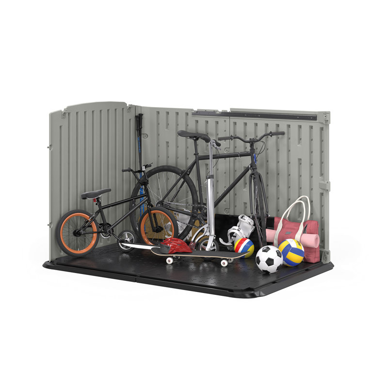 57.5 in. W x 79.75 in. D Glidetop Horizontal All-Weather Outdoor Storage Shed