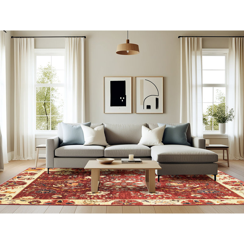 Abstract Indoor Rug, Rectangle 6' x 9'