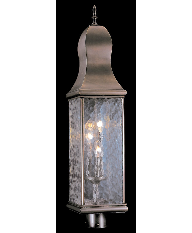 Tête de lanterne câblée à 1 lumière H 34,5 po Madge, Cuivre brut