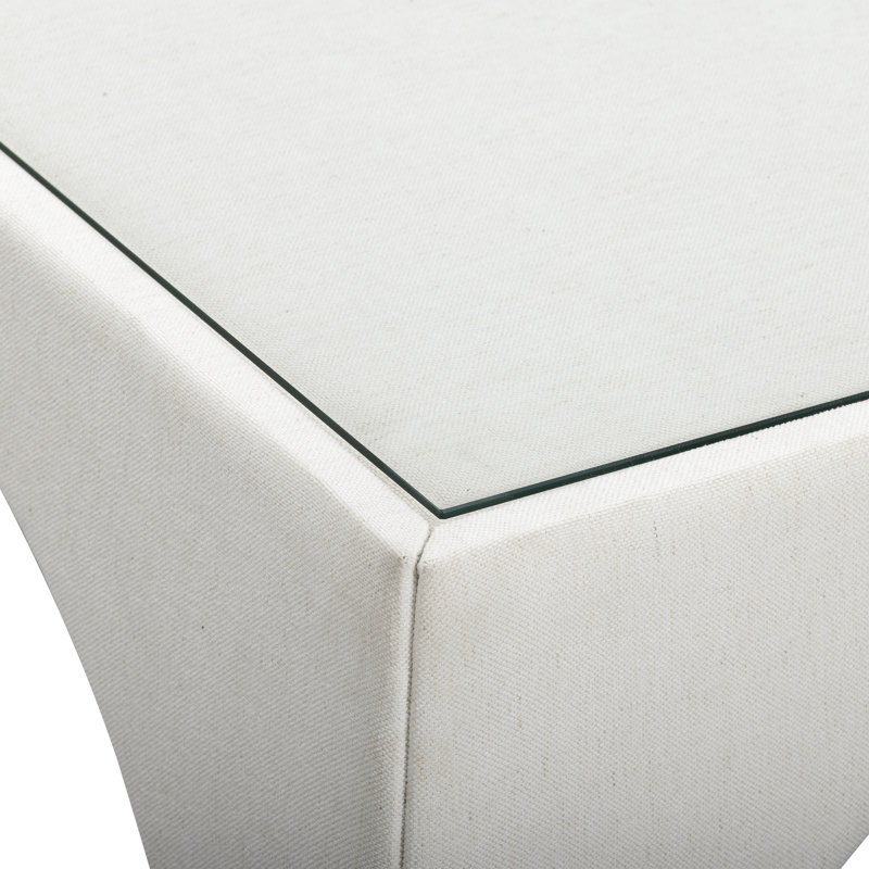 Table de jeu en chenille Tomlin Cream Performance, Crème