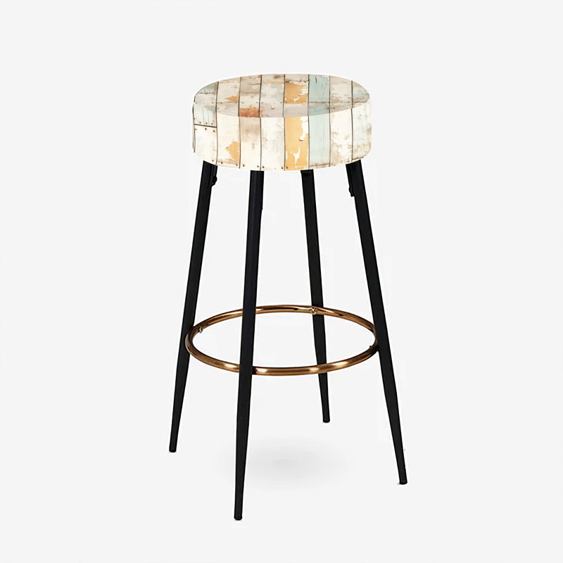 Rustic Farmhouse Planks - Vintage Bar Stools Set Of 2