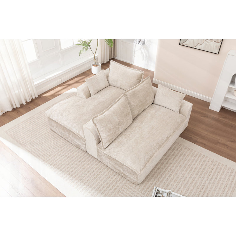 Boneless Modern Modular Large - Segment Sofa, Beige