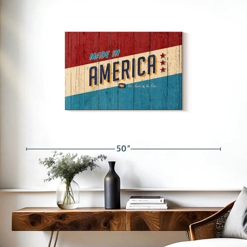 Lelar Made In America, typographie, H 20 po x l 30 po