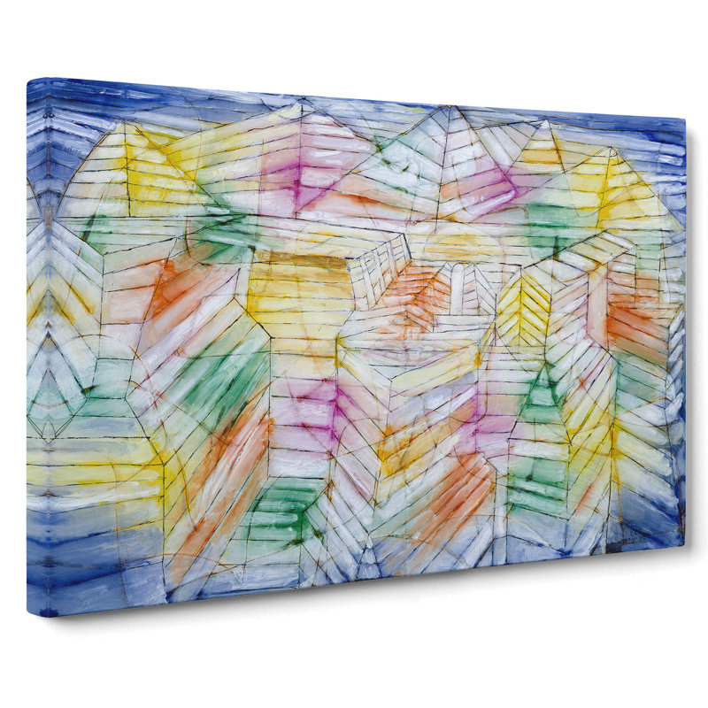 Mountain Construction by Paul Klee - Wrapped Canvas Painting, 35cm H x 50cm W x 3cm D