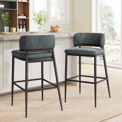 Metal and Leathaire Barstool