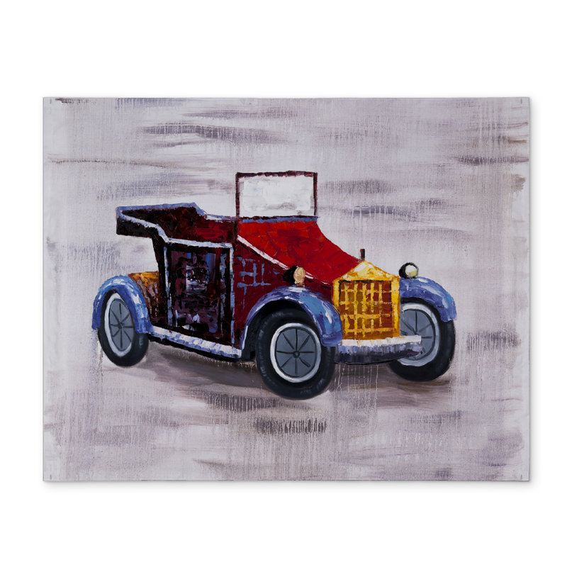 Vintage Toy Car Blue Placemat | Polyester Home Decor