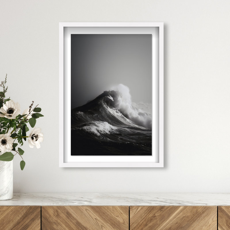 Tectonic Flow I Print by Oliver Gal, 16.5"H x 11.5"W, White Shadowbox