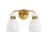 2-Light Dimmable Vanity Light with Glass Shades-302283387