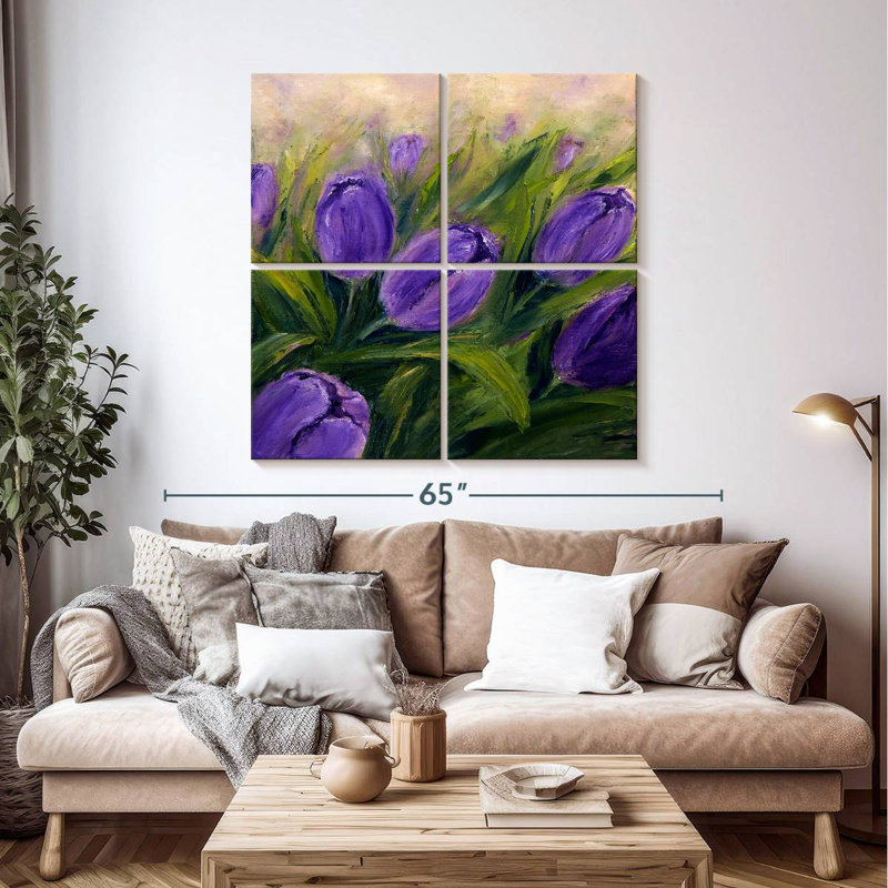 Tulipes Harnek mauve foncé, H 45 po x l 45 po