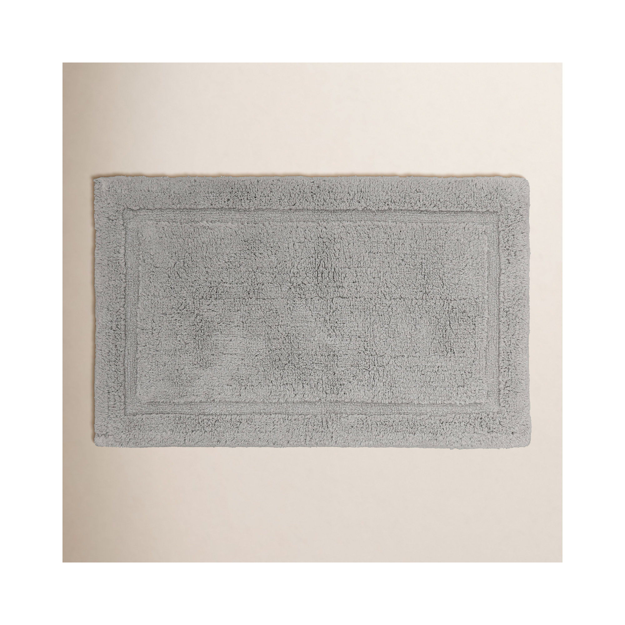 Rane Plush Cotton Bath Mat, Soft Gray, 20"W x 32"L