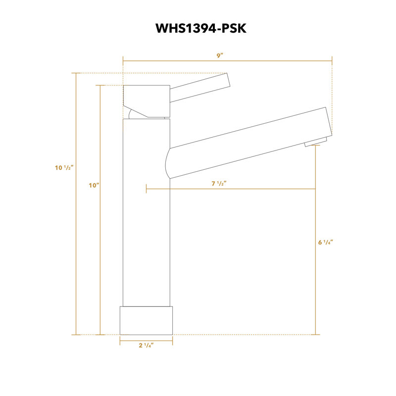 Whitehaus Collection Stainless Steel Single Lever Kitchen Faucet with Pull-Out Spray Head, Brushed Copper