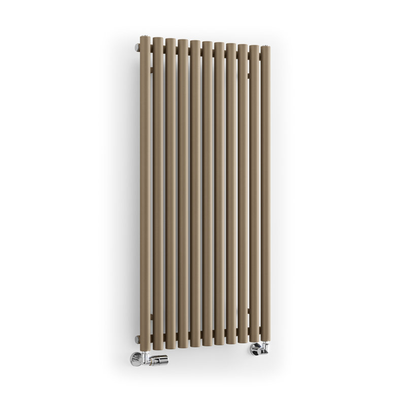 Rolo Room Reversible Cylindrical Bar Designer Radiator, Brown