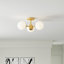 Bradwell Glass Semi Flush Mount