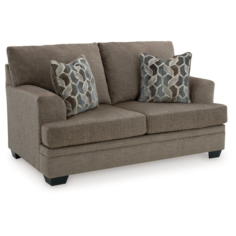 Gwendolynne Upholstered 67'' Loveseat, Brown 100% Polyester