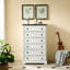 Commode de chambre blanche à 6 tiroirs - commode spacieuse, facile à installer et facile à installer