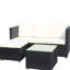 Delight extérieur Pe : 5, Coussins beiges, Mobilier de patio avec table basse : 5 avec coussins et