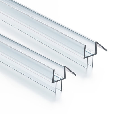 Joint d'étanchéité pour porte de douche, ensemble de 2 joints de 9,5 mm x 91,5 cm pour porte de douche en verre de 9,5 mm, joint d'étanchéité pour porte de douche en verre sans cadre - Empêche les fuites et crée une barrière étanche