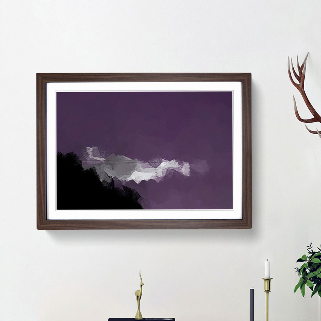 Cloud Blur Above the Forest in Abstract - Picture Frame Painting Print