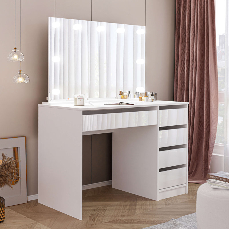 Dressing Table, White Gloss
