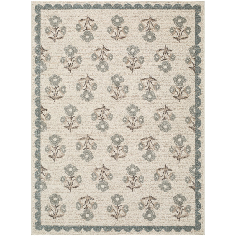 Jenni Yolo Home x Livabliss Louise Rug, Rectangle 7'10" x 10'2", Ivory/Light Brown/Sage/Black