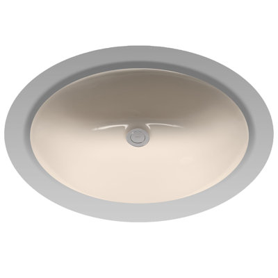 Lavabo de salle de bain ovale encastré TOTO® Rendezvous® avec CEFIONTECT, os