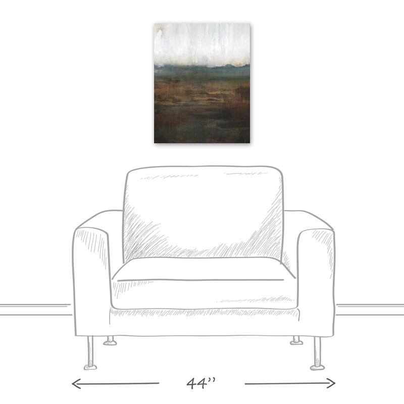 Commencement d'une tempête sur toile, H 20 po x l 16 po x P 1,25 po, Sans cadre