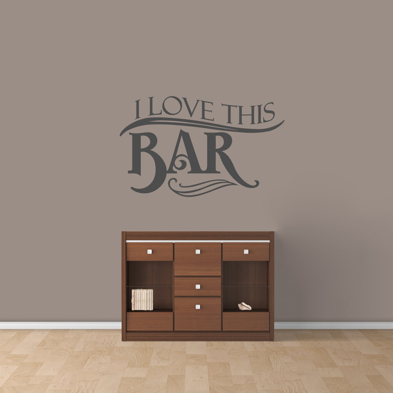 Adhésif décoratif Palumbo I Love This, Gris foncé