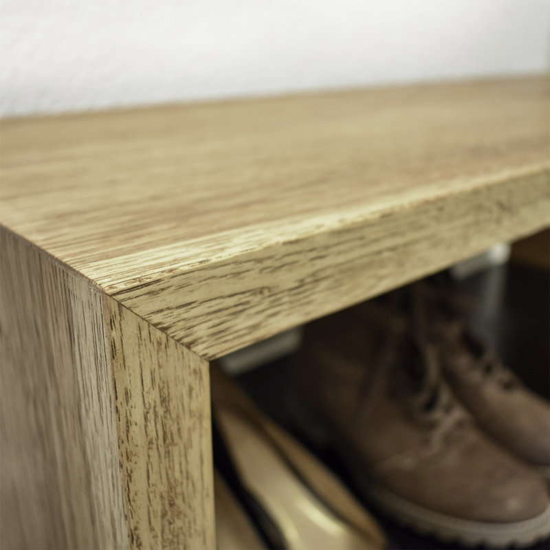 Banc de rangement en bois Fremont, Brun
