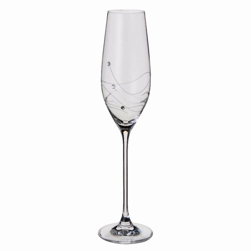 Dartington Crystal Glitz 210ml Glass Flute Set