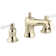 Bancroft® Bath Faucet Trim for Deck-Mount High-Flow Valve with Non-Diverter Spout and White Ceramic Lever Handles, Valve Not Included