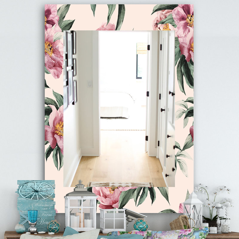 Miroir de salle de bain/meuble-lavabo fleur 40, H 39,4 po x l 29,5 po