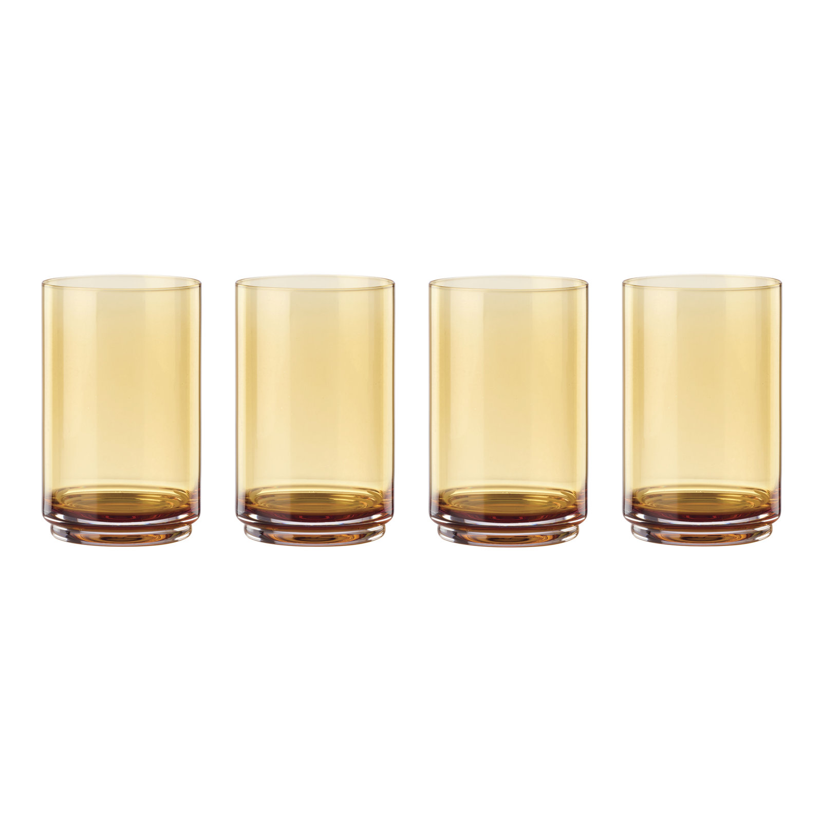 Tuscany Stackable Coolers, Set of 4, Amber, Orange