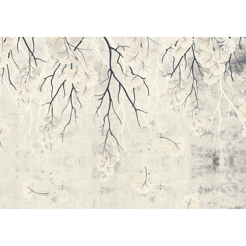 Murale florale pelez et collez - plantes suspendues mystérieuses, L 38 po x L 27 po
