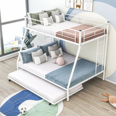 Twin Over Full Metal Bunk Bed With Trundle by Isabelle & Max