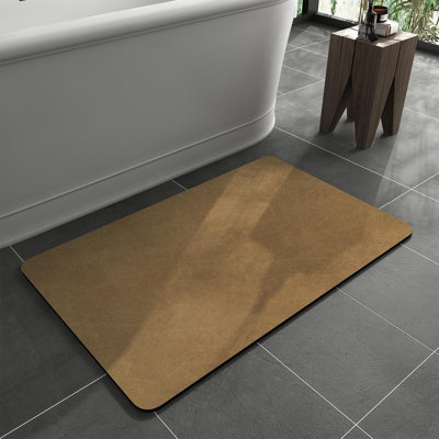 Tapis de bain - Revêtement en caoutchouc antidérapant à séchage rapide - Tapis de salle de bain minces à séchage rapide sous la porte - Tapis de salle de bain en faux suède - Tapis de douche pour devant de baignoire Visitez la boutique MontVoo