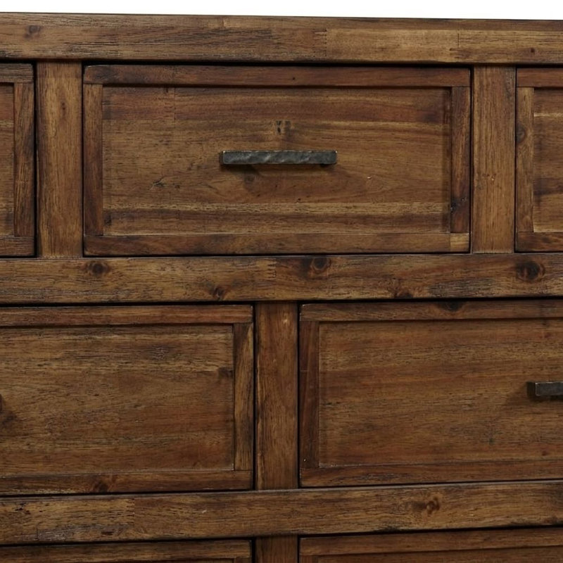 6 tiroirs Rhonda Commode en chêne antique