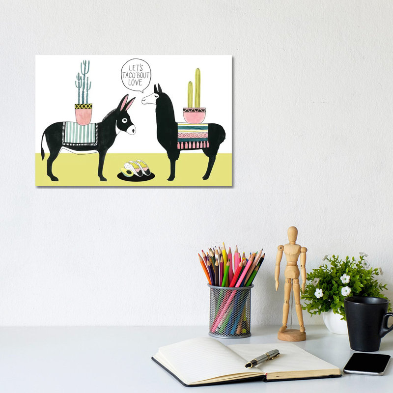 Let's Taco Bout Love I by Grace Popp - Wrapped Canvas Print, 20.32 cm H x 30.48 cm W