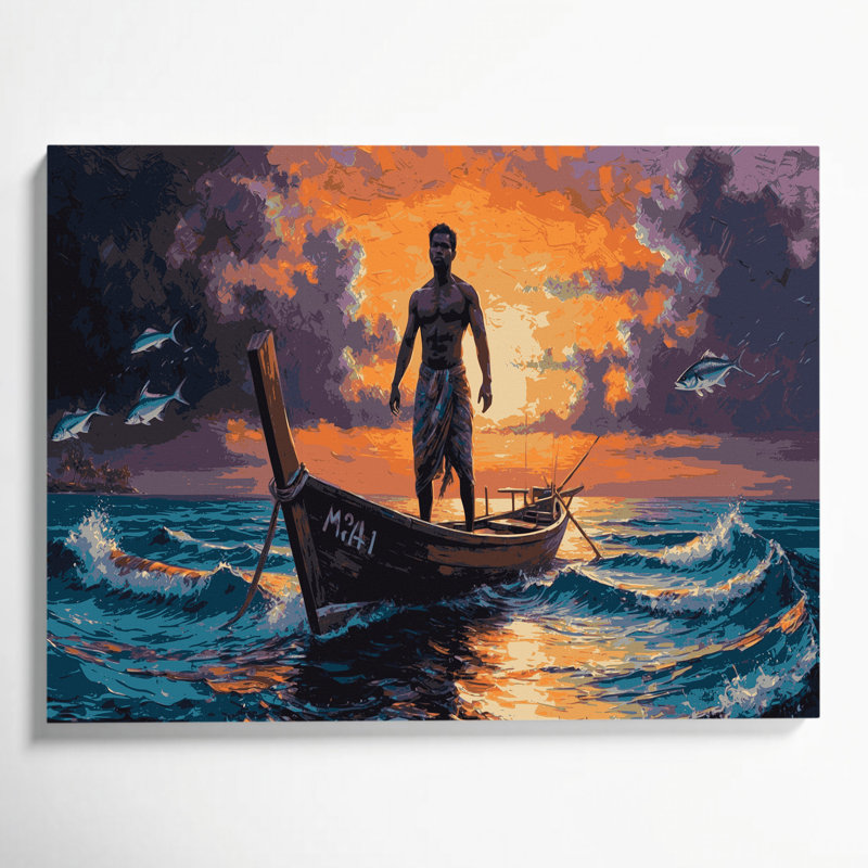 Art mural sur toile avec villes grises Maldives, H 20 po x l 24 po