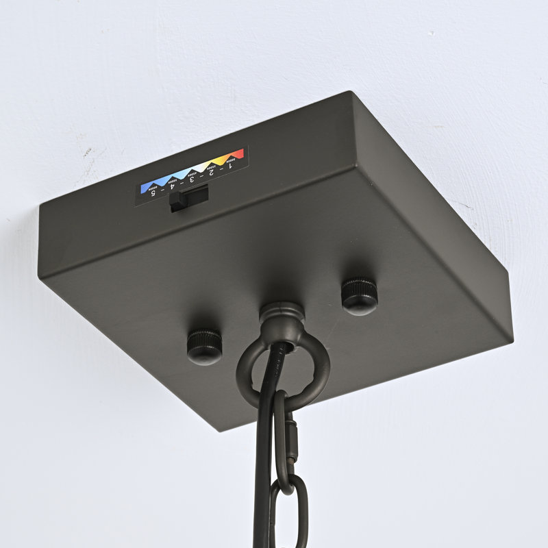 LED Oil Rubbed Bronze Outdoor Pendant Light 4-Light Large Outside Pendant Porch Lights Ceiling Haninging Outdoor Chandelier With Clear Glass Exterior Light Fixtures Lantern For Front Door Foyer Doorway