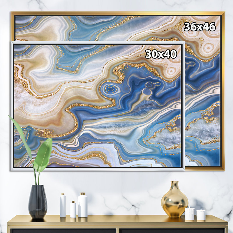 « jasper agate », impression sur toile, H 36 po x l 46 po x P 1,5 po, Toile encadrée flottée blanche