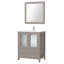 Ensemble de meuble-lavabo autoportant 24 po avec plateau en céramique et miroir assorti Brescia-27042729