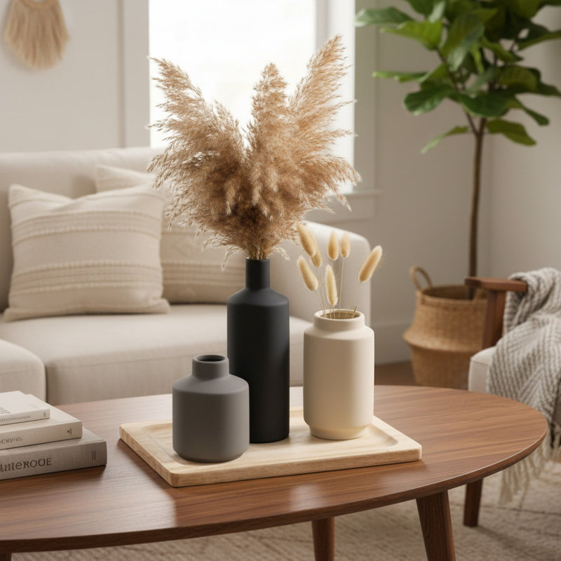 Ensemble de 3 vases en céramique