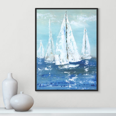 Voiles blanches - reproduction d'art