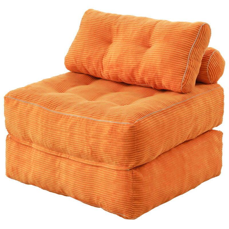 Canapé-lit pliant, canapé-lit convertible 4-en-1, canapé-lit pour le salon de la chambre à coucher, orange, Orange
