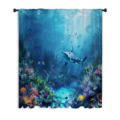 Shark Marine Warm Sheer Curtain Single Panel