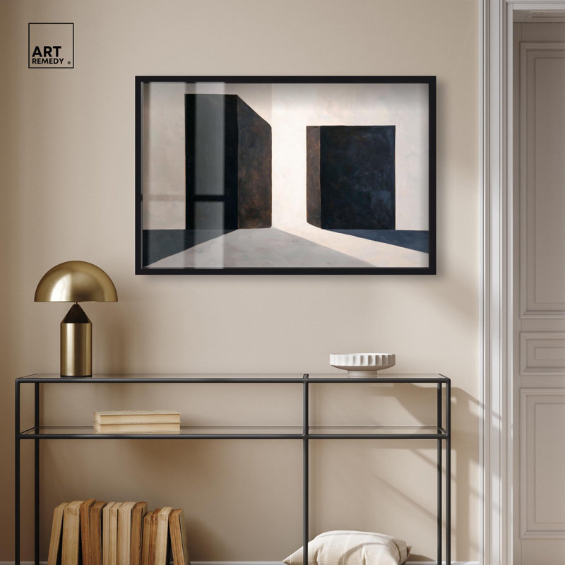 Décoration murale bohème "Bold Assertion II" par Art Remedy, cadre noir, 37 x 25, H 25 po x l 37 po, Structure noire